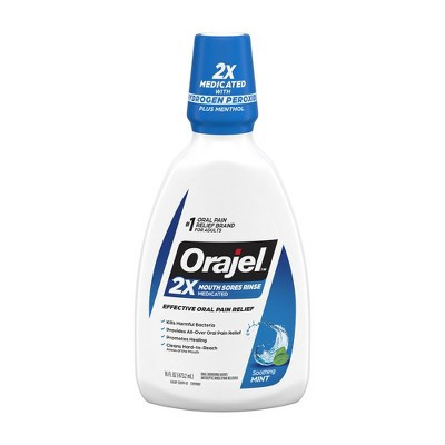 Orajel Mouth Sores Antiseptic Rinse - 16 fl oz | Target