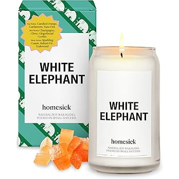 Homesick Scented Candles for Home (White Elephant) - 13.75 oz Long-Lasting Soy Wax Blend Jar Cand... | Amazon (US)