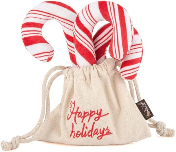 P.L.A.Y. Cute Plush Dog Toys - Holiday Classic Christmas Themed Durable Squeaker Chew Toy, Great ... | Amazon (US)