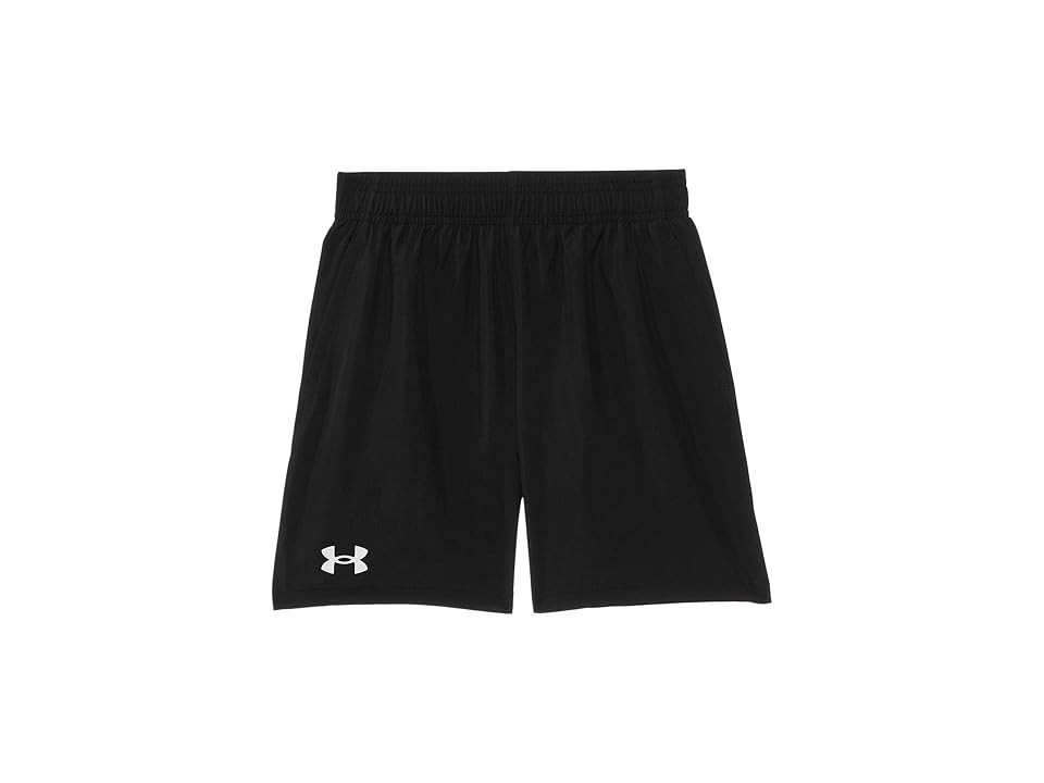 Under Armour Kids Youth Woven Shorts (Big Kids) Boy's Shorts Black/White: LG (14-16 Big Kid), Polyester | Zappos.com