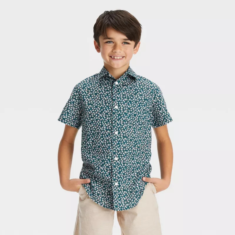 Boys' Short Sleeve Button-Down Shirt - Cat & Jack™ | Target