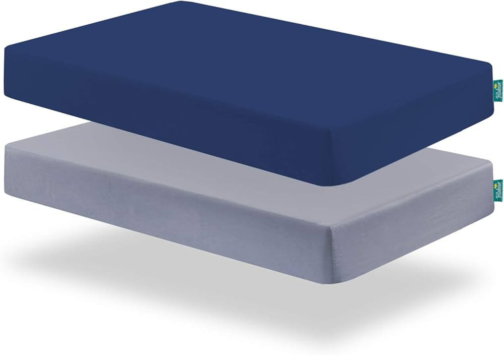 Biloban Crib Sheets Fitted, 2 Pack Crib Sheet Fits for Standard Crib Mattress, Neutral Toddler Be... | Amazon (US)