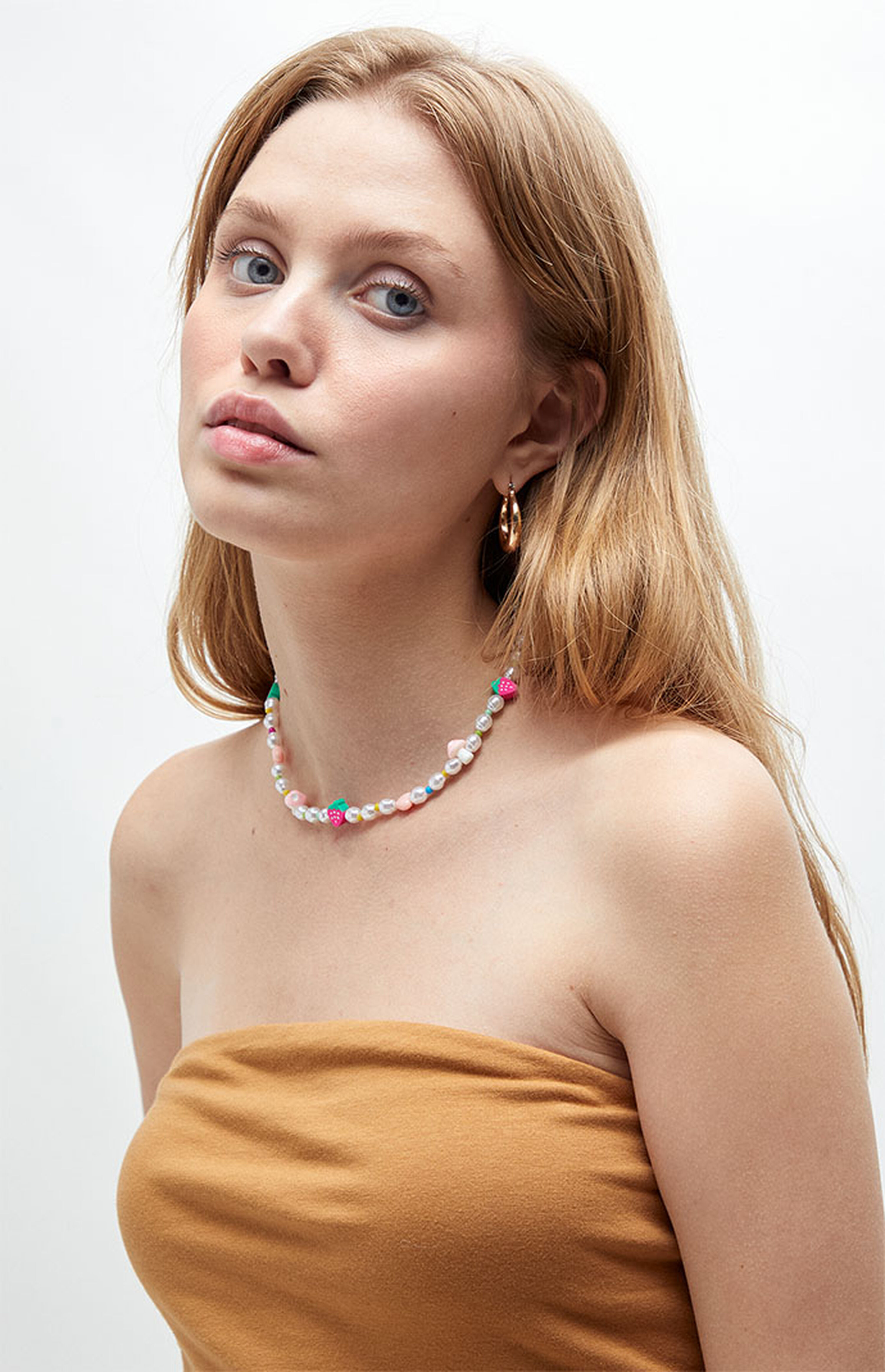 LA Hearts Strawberry Mushroom Choker Necklace | PacSun | PacSun