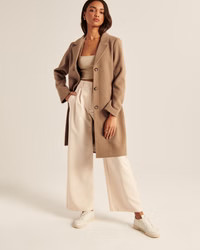 Women's Wool-Blend Dad Coat | Women's Coats & Jackets | Abercrombie.com | Abercrombie & Fitch (US)