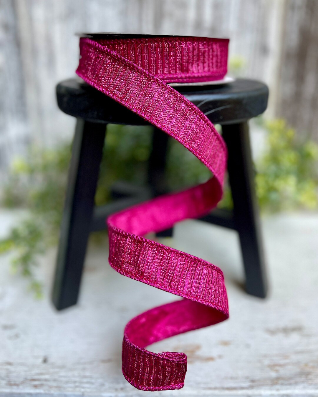 Ribbon, Ribbon for Wreaths, Designer Ribbon, 1 Ribbon, Farrisilk Ribbon, Wired Ribbon , Metallic ... | Etsy (US)