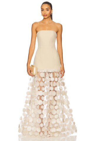 Bronx and Banco Harper Strapless Gown in Cream from Revolve.com | Revolve Clothing (Global)