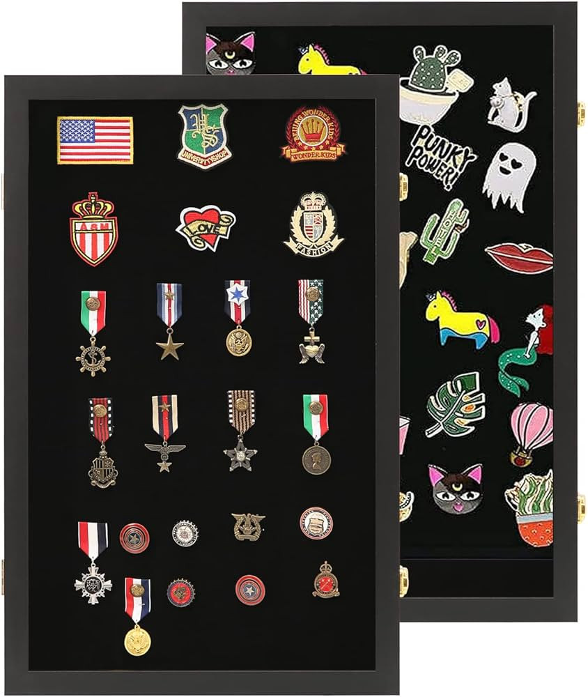 VERANI Pin Display Case 16x25 Pin Collection Display Box Military Medal Display Frame with 98% Uv... | Amazon (US)