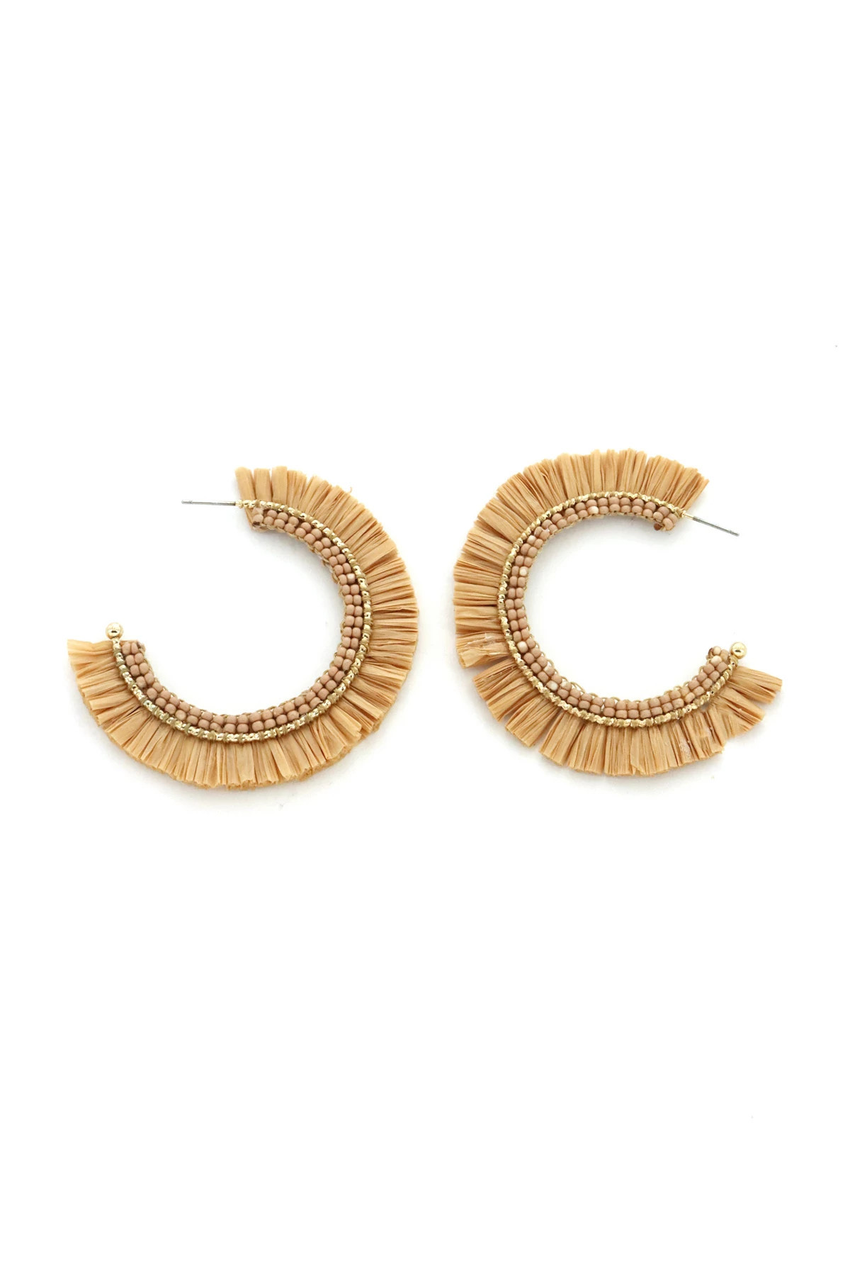 Raffia Hoop Earrings | Everything But Water