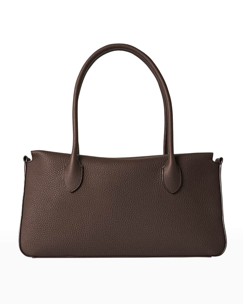 Pebbled Leather Top Handle Bag | Neiman Marcus