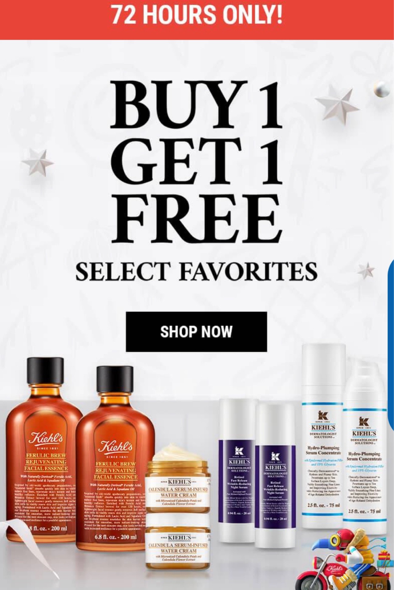 Kiehl’s is doing buy one get one free on select products! This includes my favorite vitamin c serum!! You get two for the price of one! Plus, sign up for their freee rewards program and get 15% your first order and earn points for every dollar you spend- redeemable for cash!!

#beauty #skincare #vitaminc #serum #kiehls #holiday

#LTKsalealert #LTKbeauty #LTKHoliday