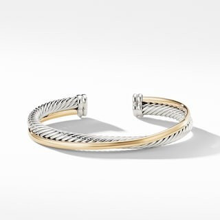 Crossover Cuff Bracelet with 18K Gold, 5mm | David Yurman