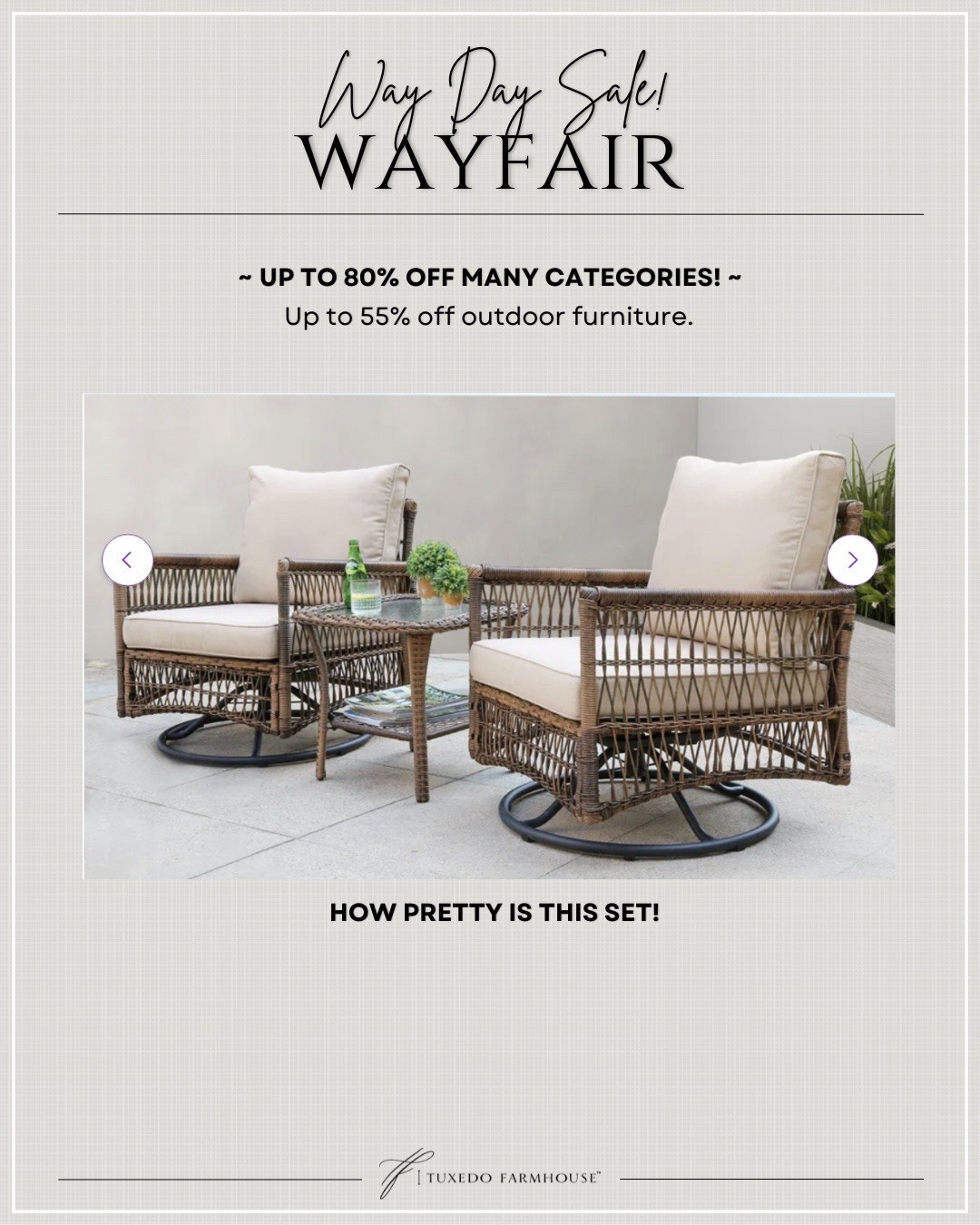 How beautiful is the outdoor chair set?!! And it’s under $500 on the Wayfair Way Day Sale!

#LTKSaleAlert #LTKHome #LTKSeasonal