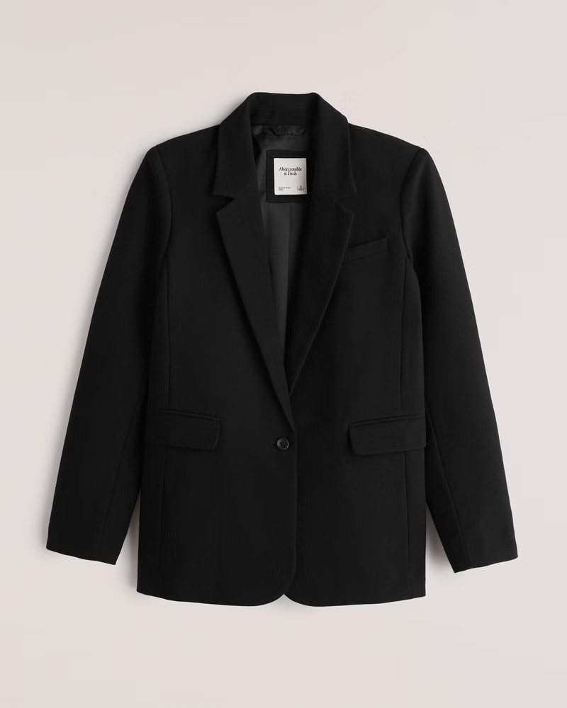 Women's Single-Breasted Blazer | Women's Coats & Jackets | Abercrombie.com | Abercrombie & Fitch (US)