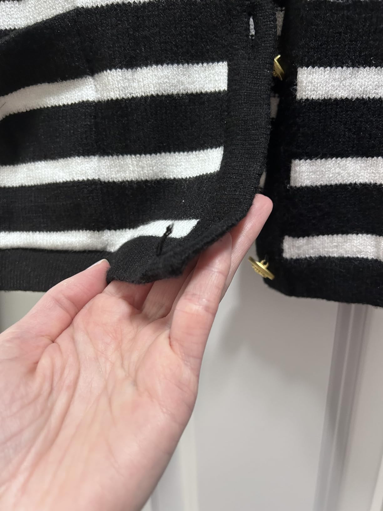 LILLUSORY Women's Crew Neck Gold Buttons Cardigan Sweaters Lady Jacket with Patch Pockets | Amazon (US)