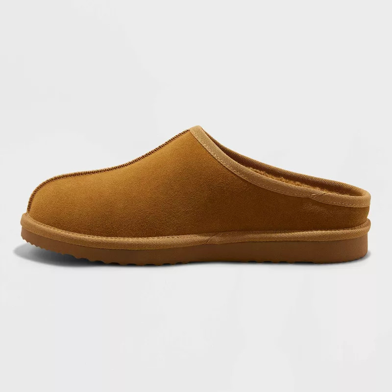 Men's Cruz Genuine Suede Clog Slippers - Goodfellow & Co™ Brown 10 | Target