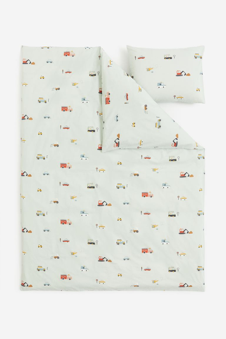 Patterned Twin Duvet Cover Set | H&M (US + CA)