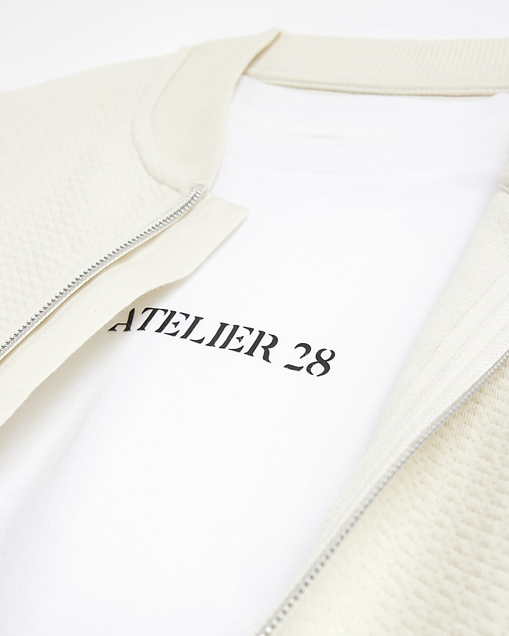 Boys ecru bomber jacket and shorts set | River Island (UK & IE)