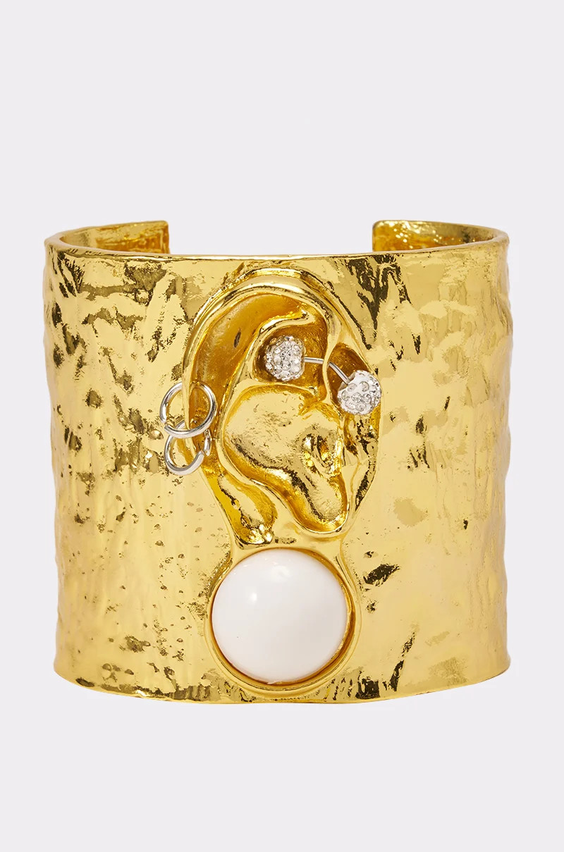 AKIRA Listen Closely Metal Cuff In Gold | AKIRA