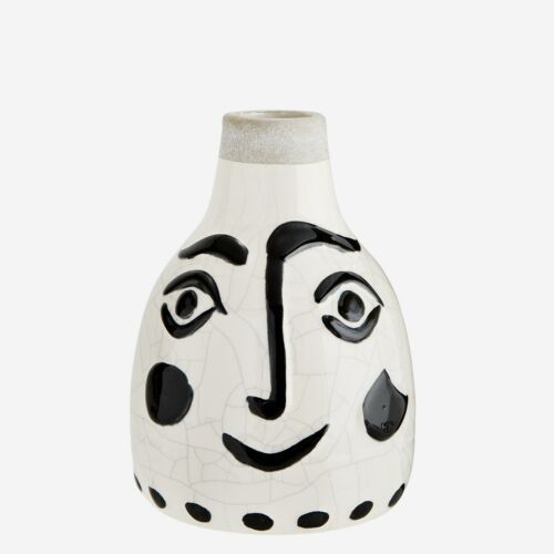 Details about   Small Black & White Face Vase, Stoneware Vase, Dali Vase, Painted Face on Pot | eBay UK