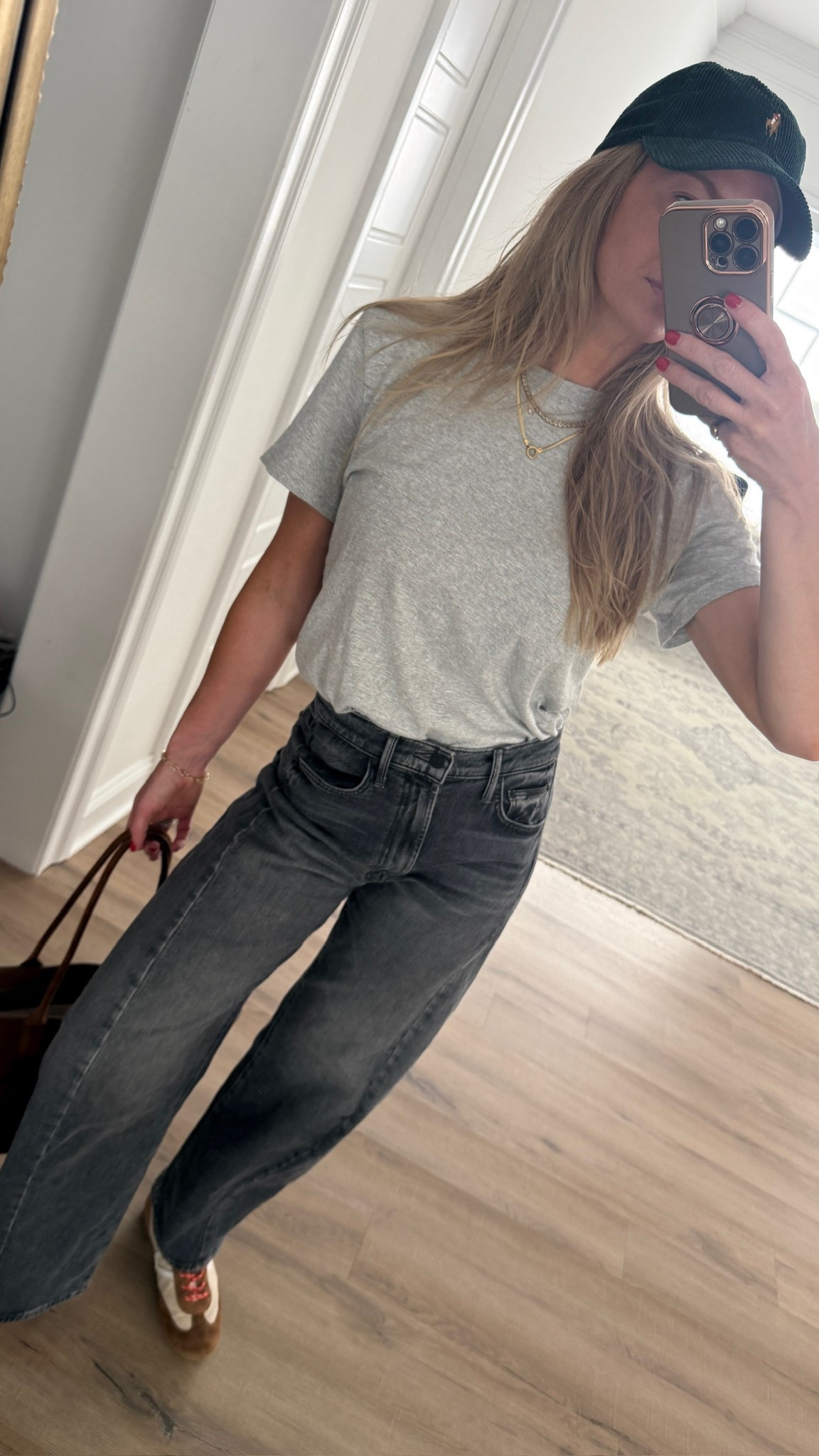 Basic tee + jeans outfit! 
Tee: wearing med. runs small
Jeans: run TTS. 

#LTKStyleTip #LTKSeasonal #LTKBeauty