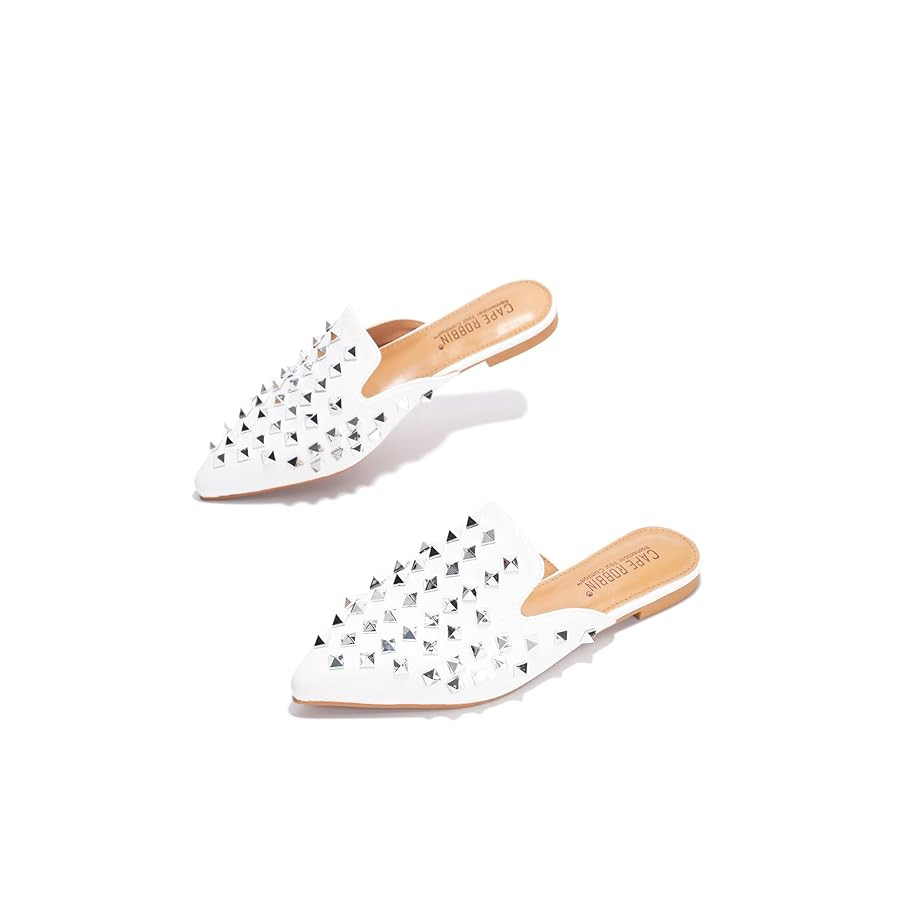 Cape Robbin Sierra Rhinestone Gem Pointy Toe Mule Flats (Sierra) | Amazon (US)