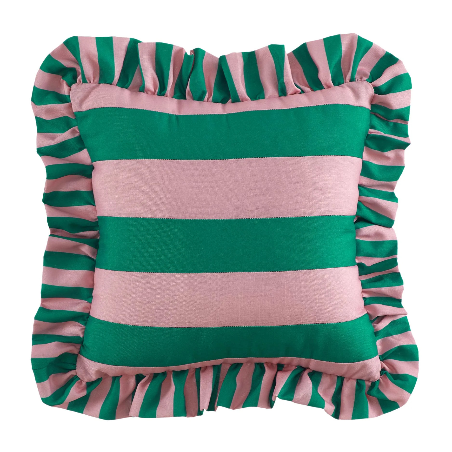 Mainstays 18"x18" Pink Ruffle Stripe Pillow | Walmart (US)