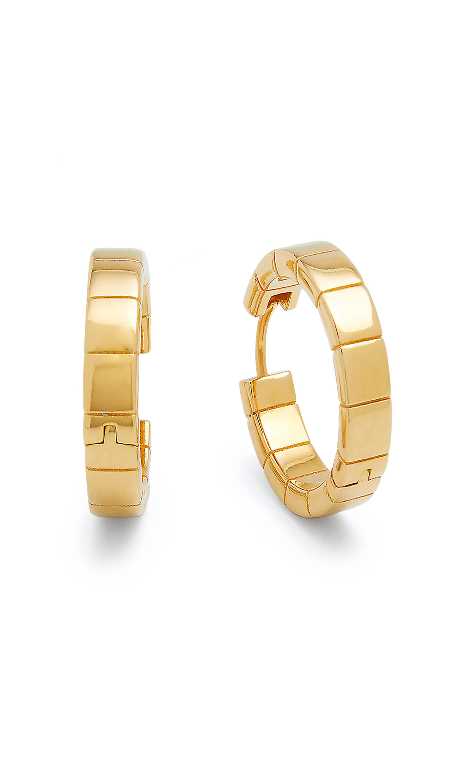 Wide Signore Gold-Plated Hoop Earrings | Moda Operandi (Global)