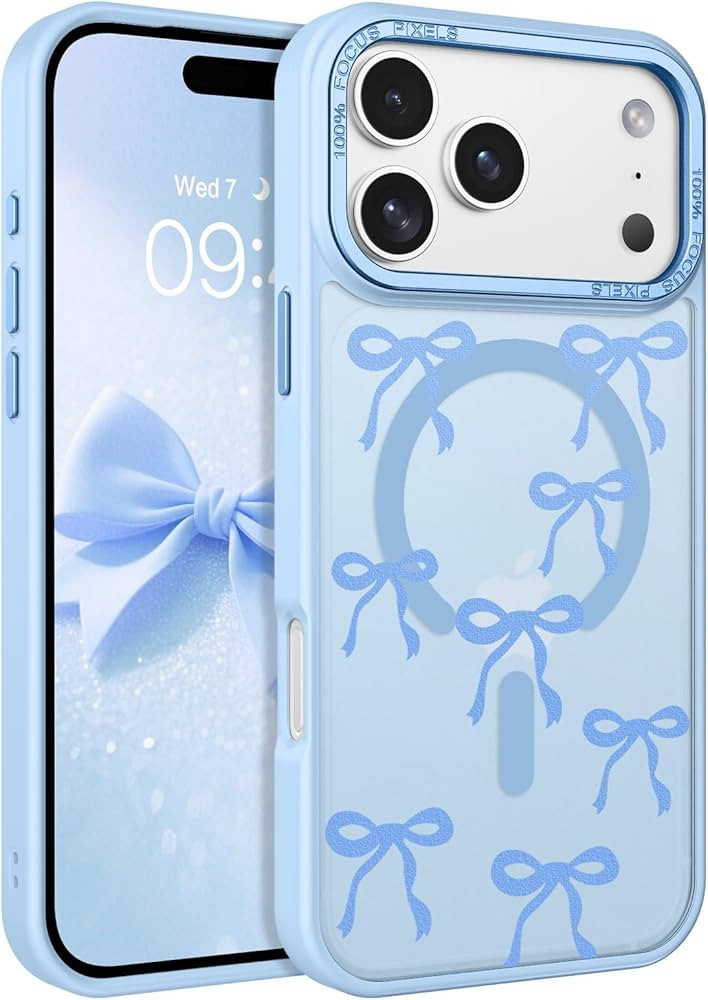 BENTOBEN Magnetic for iPhone 17 Pro Max Case with Cute Ribbon Bows Pattern,[Compatible with MagSa... | Amazon (US)