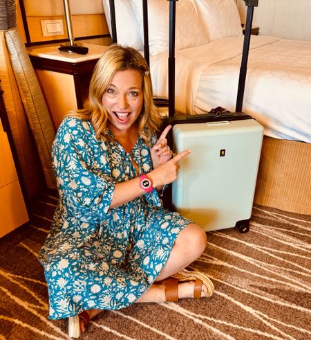 This carry on suitcase has a wide handle and rolls like a dream! Perfect for flights, traveling light and cruise travel!

#LTKfamily #LTKover40 #LTKtravel