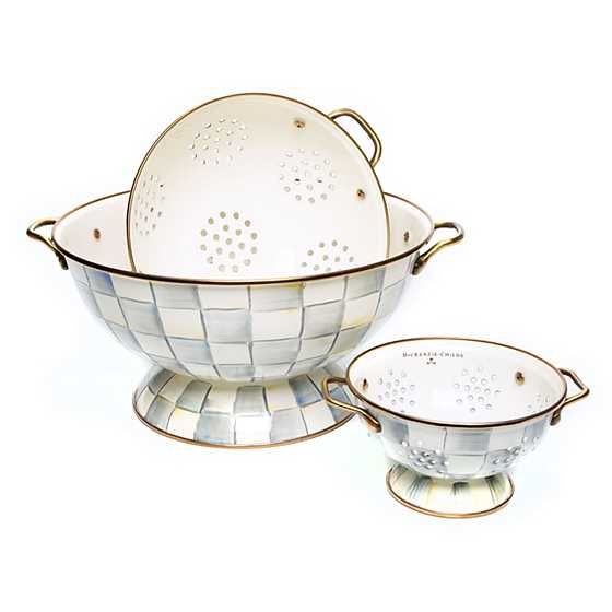 Sterling Check Everything Bowl & Colanders Set | MacKenzie-Childs