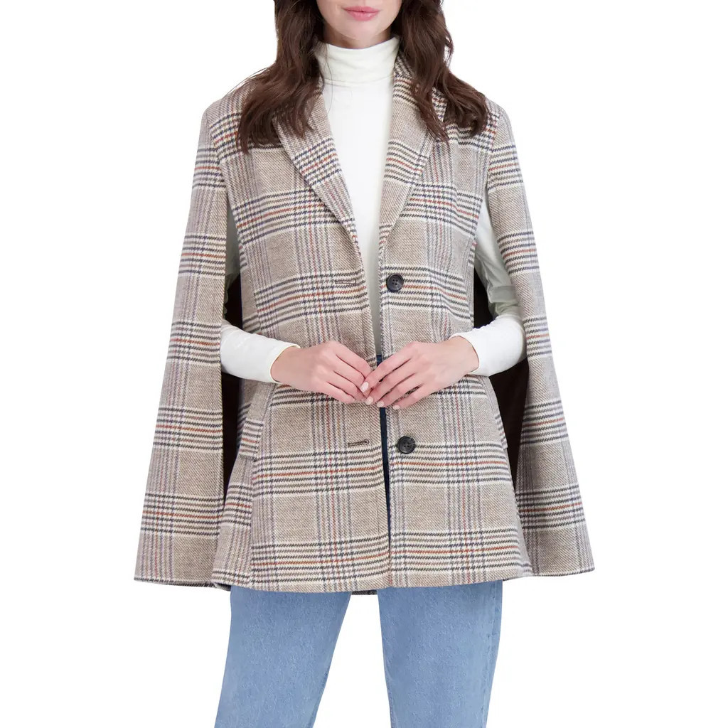 Ookie & Lala Cape Jacket in Camel Plaid at Nordstrom Rack, Size Small | Nordstrom Rack
