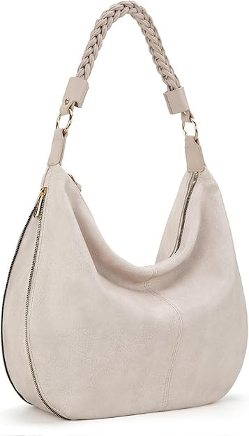 Montana West Hobo Bags for Women Large Slouchy Tote Bag PU Leather Hobo Purse with Zipper and Wov... | Amazon (US)