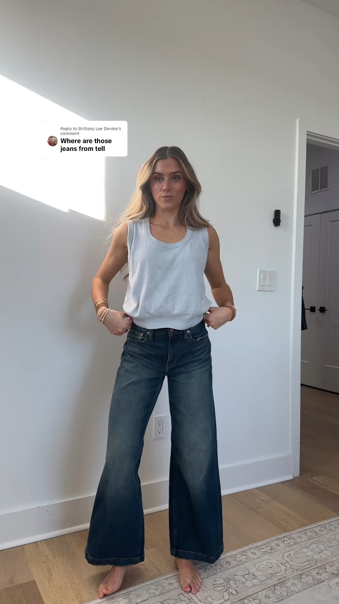 Gap size 24/00 jeans. Fitted in the waist & hips with a full-length, relaxed wide leg. This jean has a loose fit – size down for a slimmer fit.

#LTKootd #LTKWorkwear #LTKSaleAlert