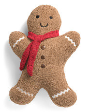 26x19 Oversized Gingerbread Man Decorative Pillow | TJ Maxx