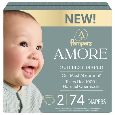 Amore by Pampers Diapers Super Pack - Size 2 - 74ct | Target
