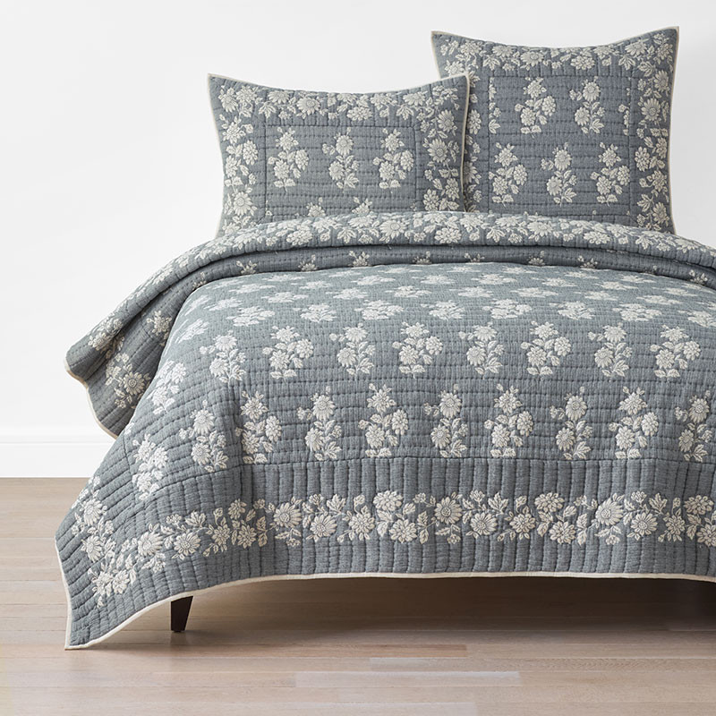 Isolde Quilt - Blue, Twin/Twin XL | The Company Store