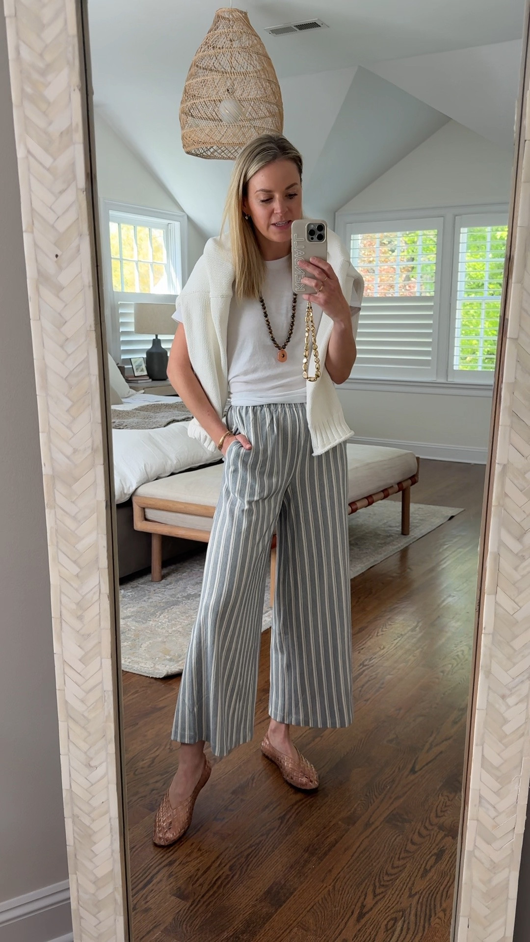 15% off Zsupply with code 
ZS-KENDALLSUMMER15 ends 6/15 (use a new email if not a new customer) 
-small sweater
-small tee
-XS pants, I’m 5’5
-jelly flats tts