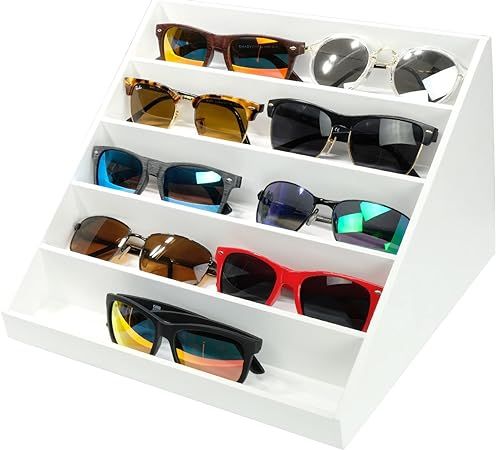 Excello Global Wooden Sunglass Organizer - 12.25 x 10.25 x 7.5 Inches - Holds 10 Pairs of Glasses... | Amazon (US)