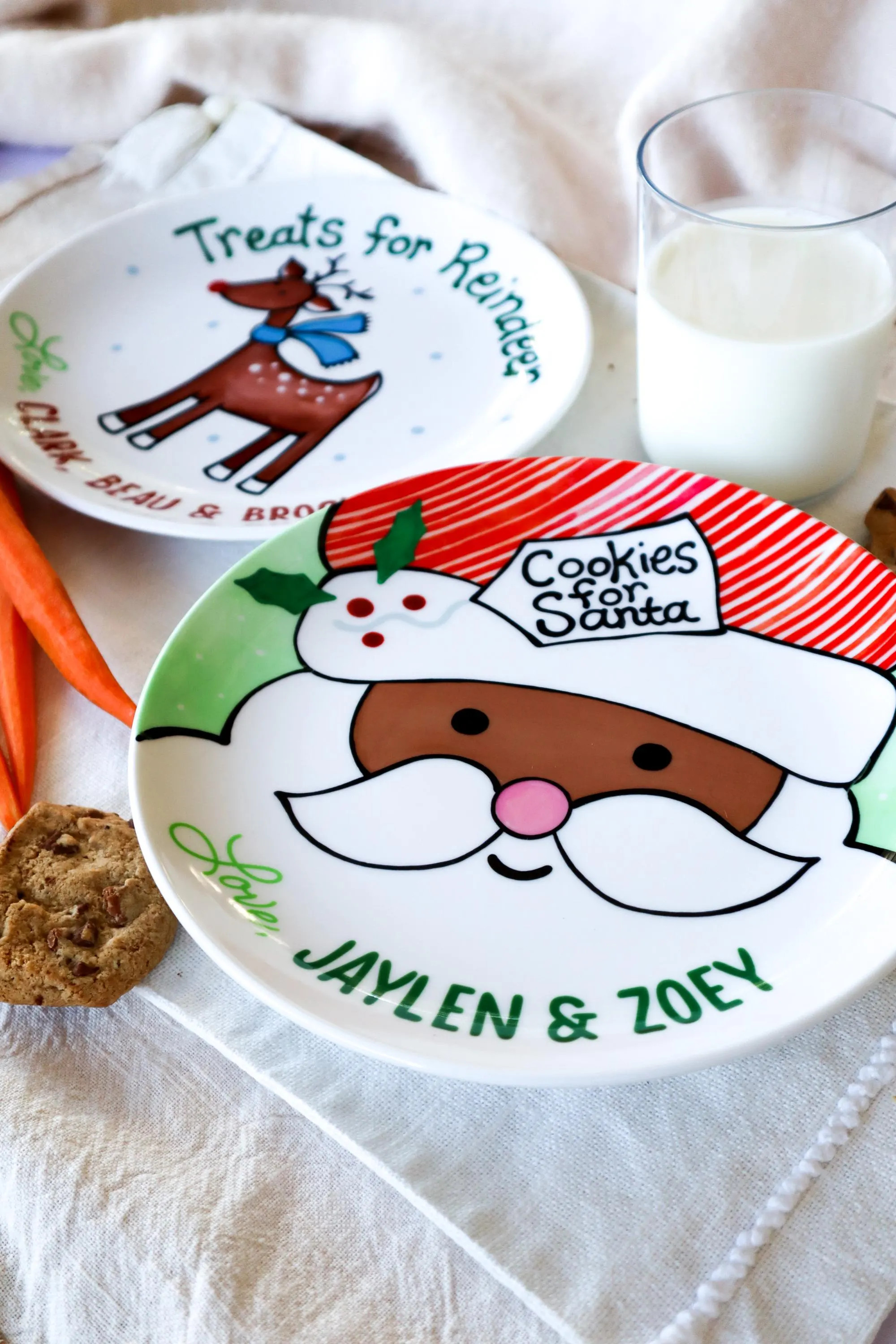 Personalized Cookies for Santa Plate Set: Ceramic Christmas Eve Tradition | Etsy (Global)