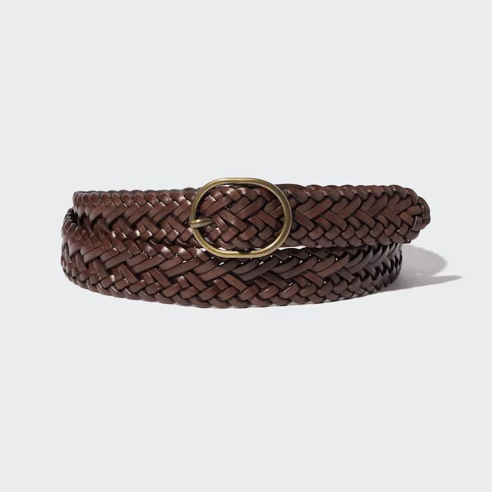 Round Buckle Mesh Leather Belt | UNIQLO (US)