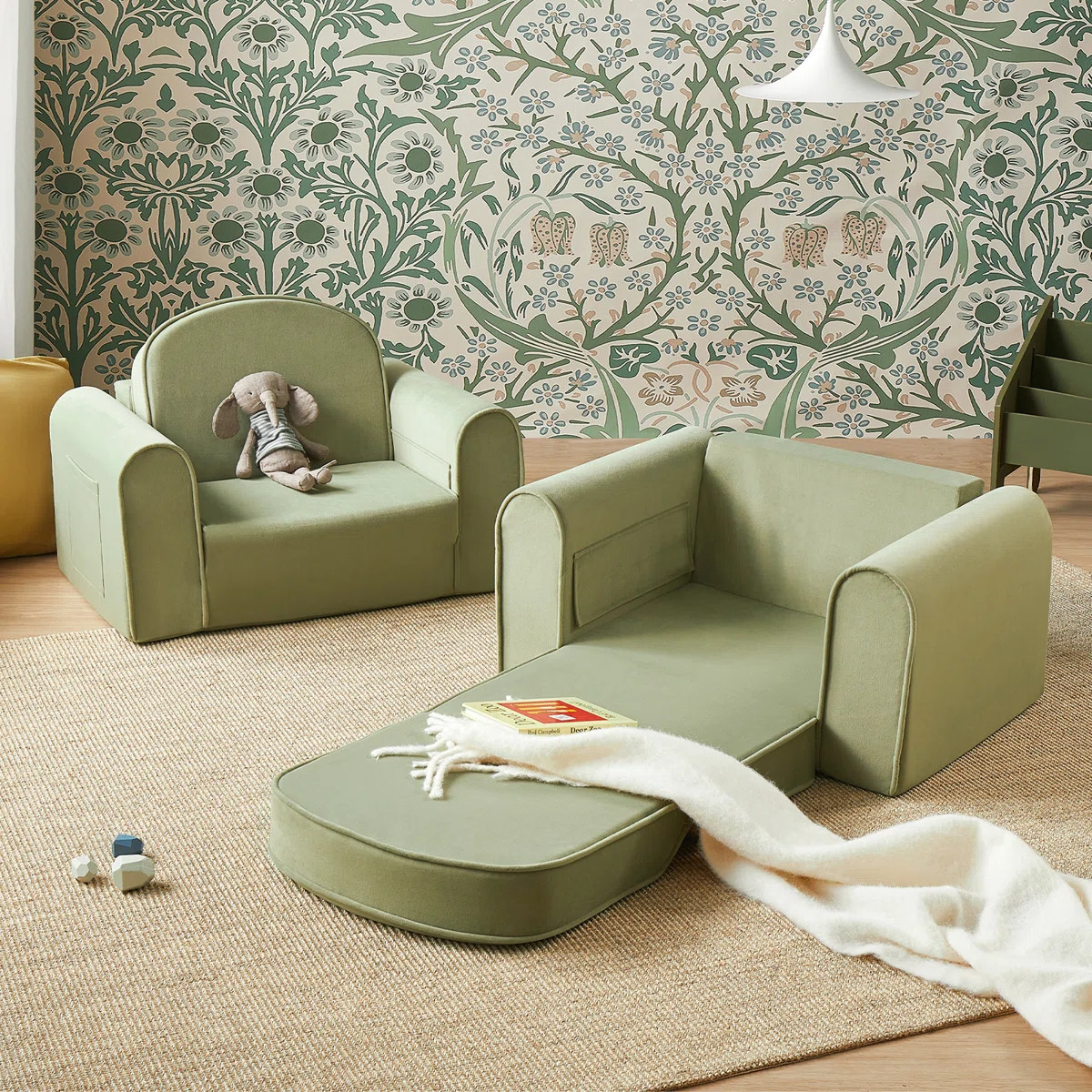 The GentleSnug Kid Chair in beige white blends comfort and modern design, ideal for reading, rela... | Wayfair North America