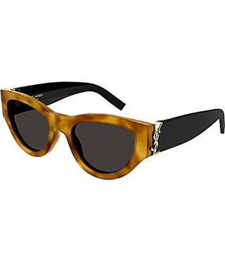 Yves Saint Laurent Women's Monogram 53mm Cat Eye Sunglasses - Shiny Brown/Yellow Havana | Dillard's