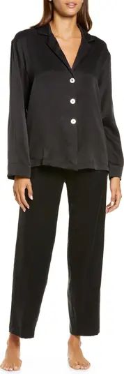 Long Sleeve Washable Silk Pajamas | Nordstrom