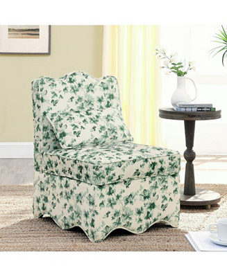 Flannel Dining Chair - Soft Seat & Back Lumbar Pillow Living Room - GREEN | Macy's