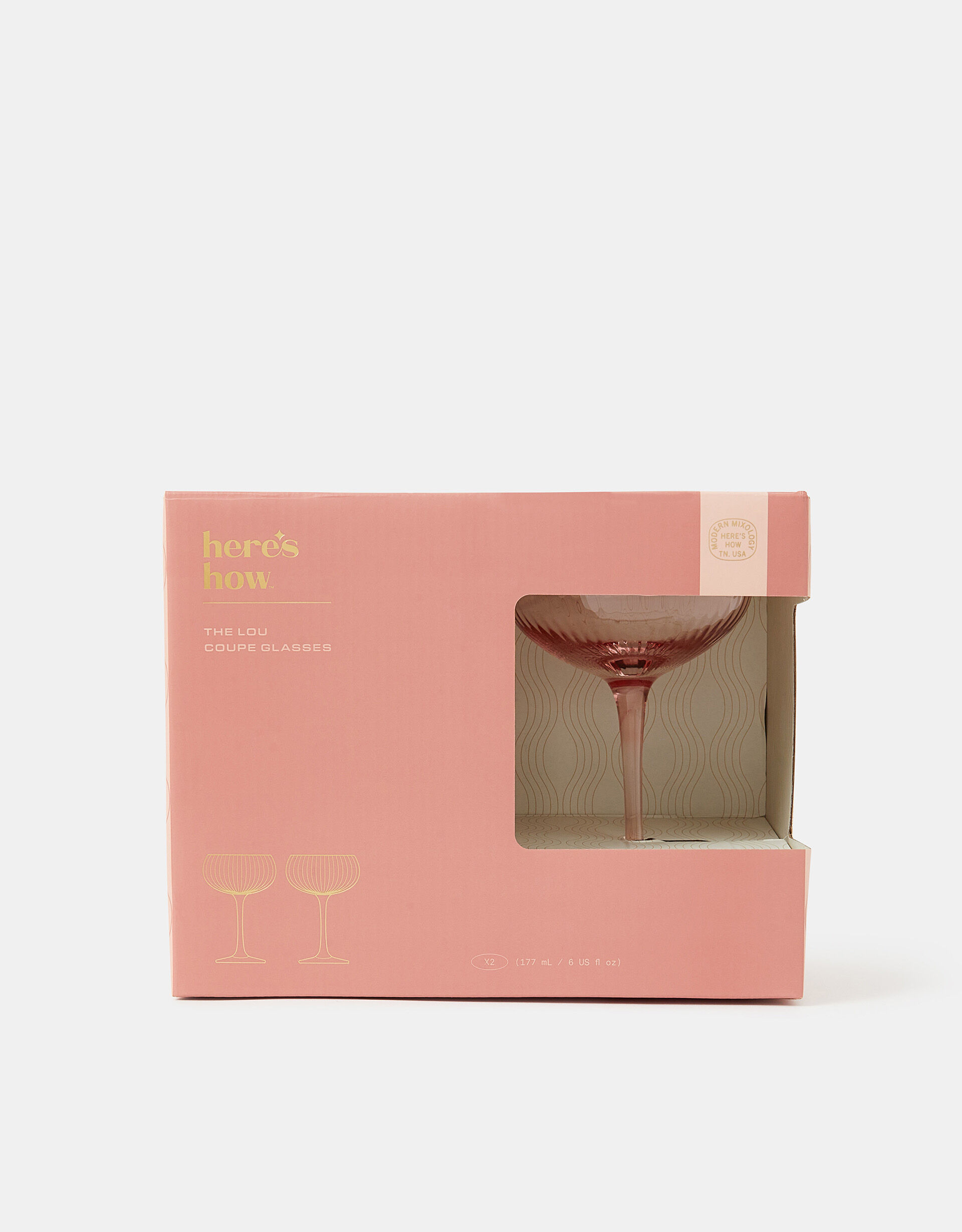 2-Pack Here's How The Lou Coupe Glasses | Accessorize (Global)