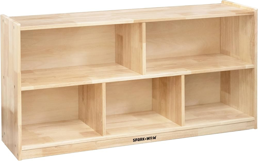 SPARK & WOW 5-Compartment Solid Wood Storage Cabinet - Toy Shelf Organizer for Kids - Shelves for... | Amazon (US)