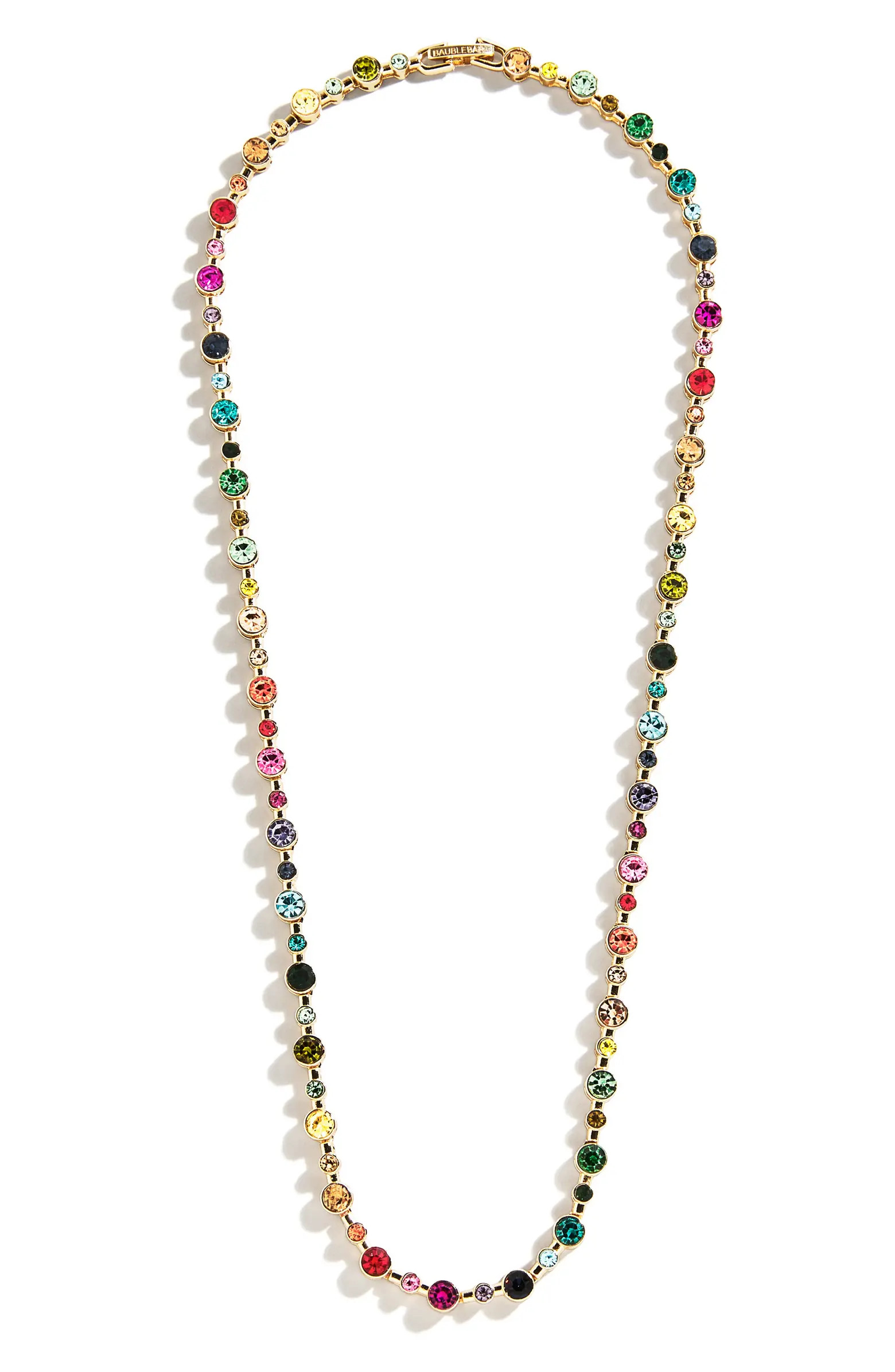 Round Bezel Tennis Necklace | Nordstrom