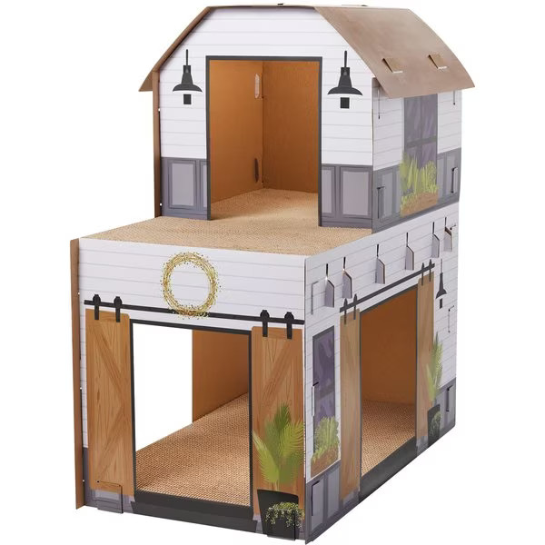 Frisco Farmhouse Cardboard Cat House, 2-Story | Chewy.com