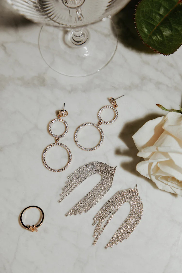 Afterparty Silver Rhinestone Fringe Earrings | Lulus