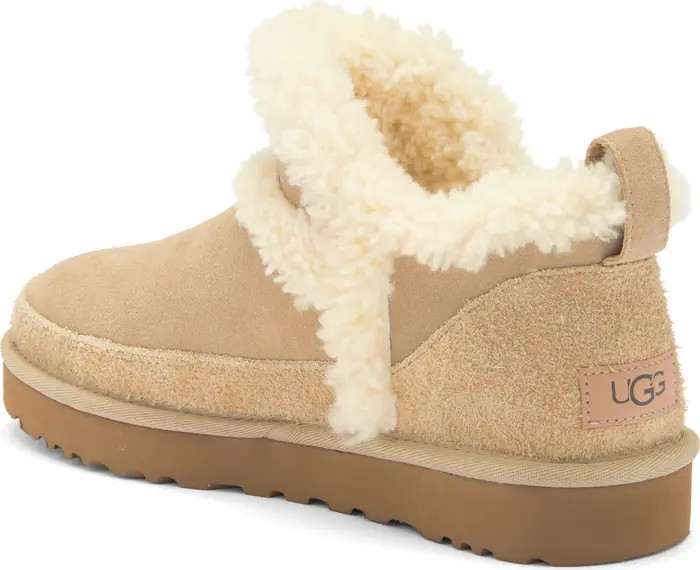 Classic Ultra Mini Spillseam Genuine Shearling Bootie (Women) | Nordstrom
